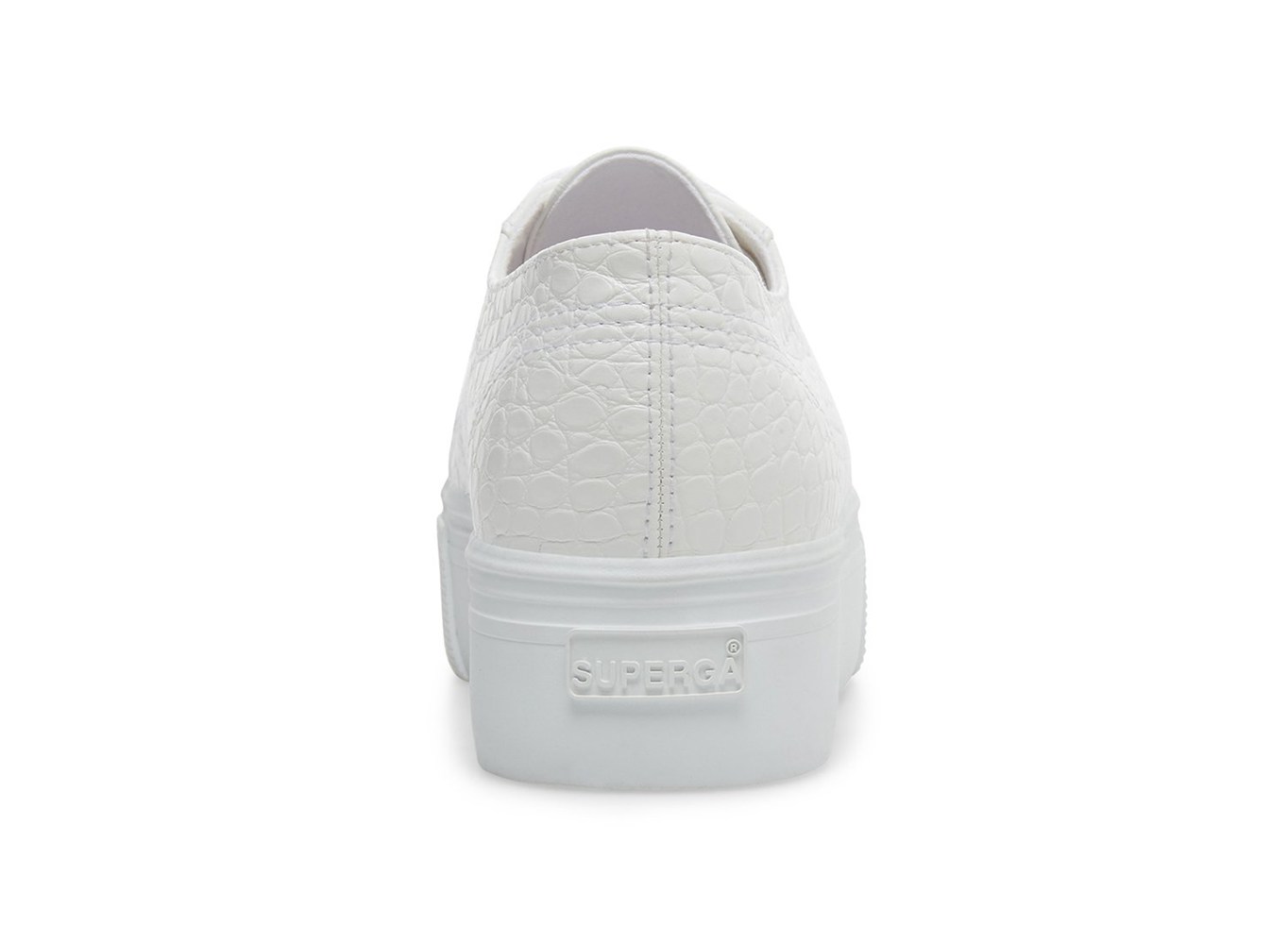 Superga Platform Womens - 2790 Syntcrocodile Woven - White - BVMCZ8249